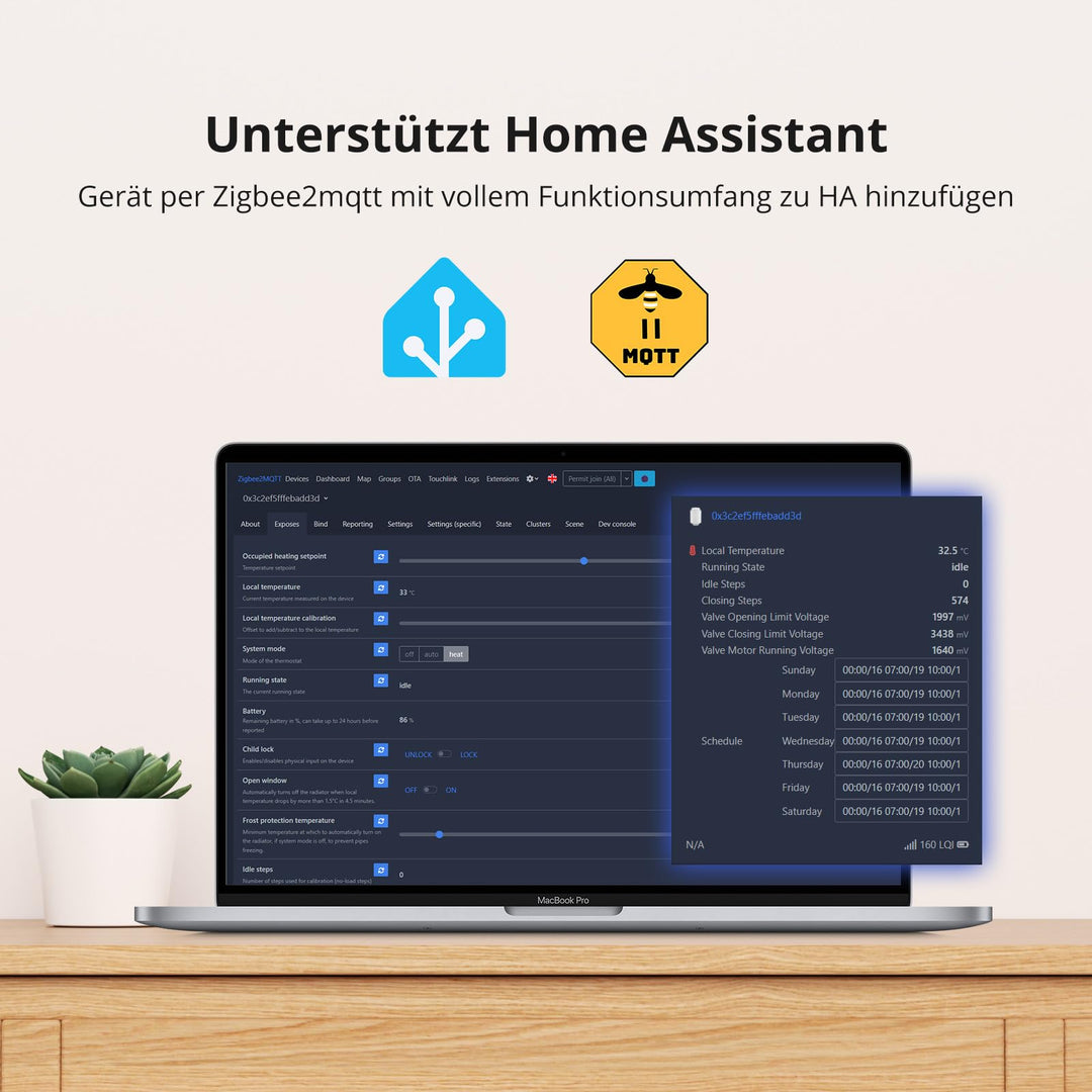 Heizkörperthermostat Zigbee Smart M30x1.5 mit App-Steuerung 4er-Set - Bild 8