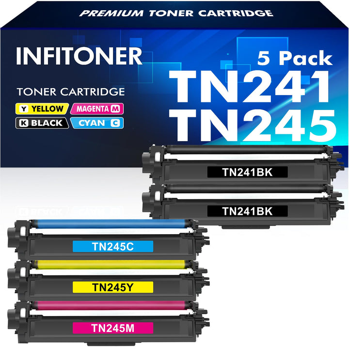 Toner 5er-Pack TN-241 TN-245 für Brother Farblaserdrucker