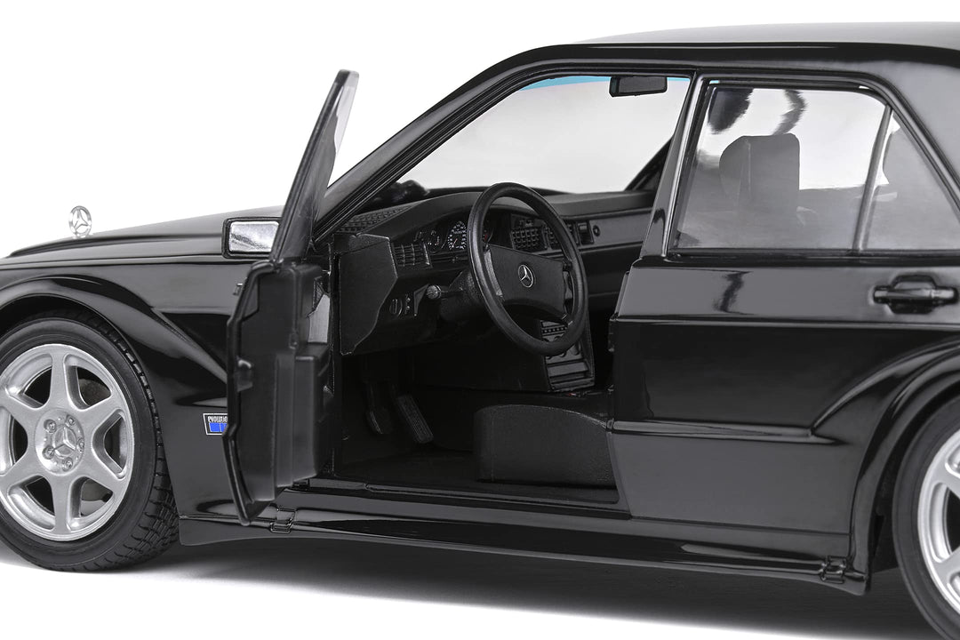 Modellauto Mercedes-Benz 190E Evo II Druckguss Metall 1:18 schwarz - Bild 3