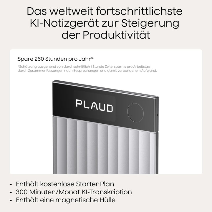 KI-Diktiergerät mit AMOLED-Display 5-Mikrofon-System 112+ Sprachen - Bild 2