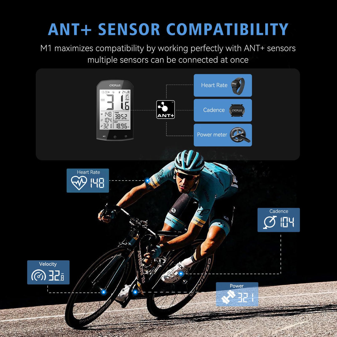 GPS Fahrradcomputer 2,9 Zoll mit Geschwindigkeits- &amp; Kadenzsensor Set - Bild 9