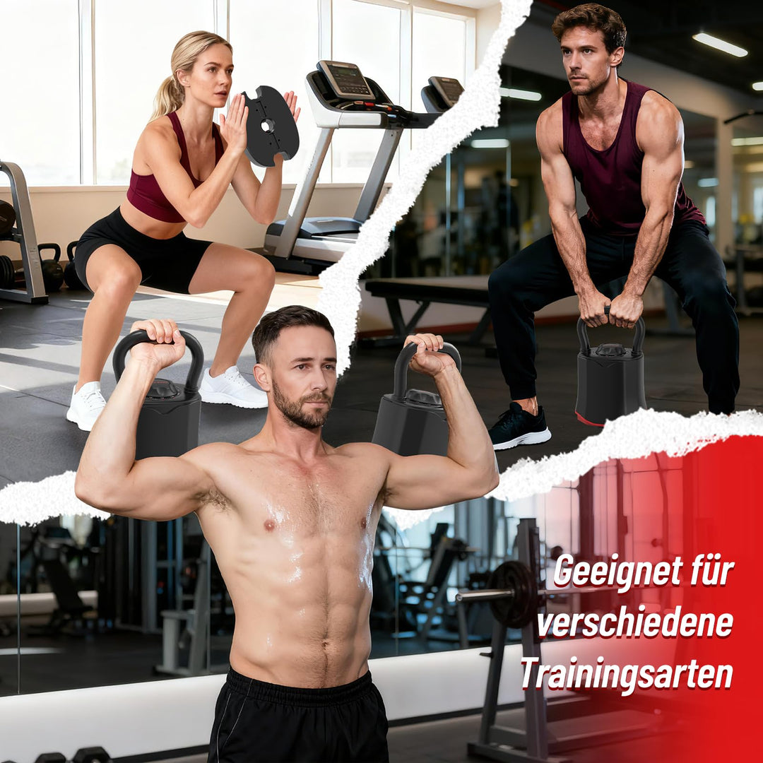 Verstellbare Kettlebell 6-in-1 Stahl 3–18 kg für Home Gym - Bild 5