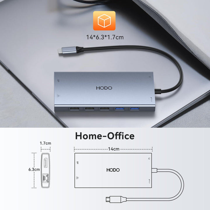 Dockingstation USB-C 15-in-1 Triple Display Dual HDMI 4K 100W PD - Bild 8