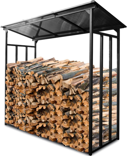 Kaminholzregal Aussen XXL Metall 185x70x185cm 2,3m³ Brennholzlager