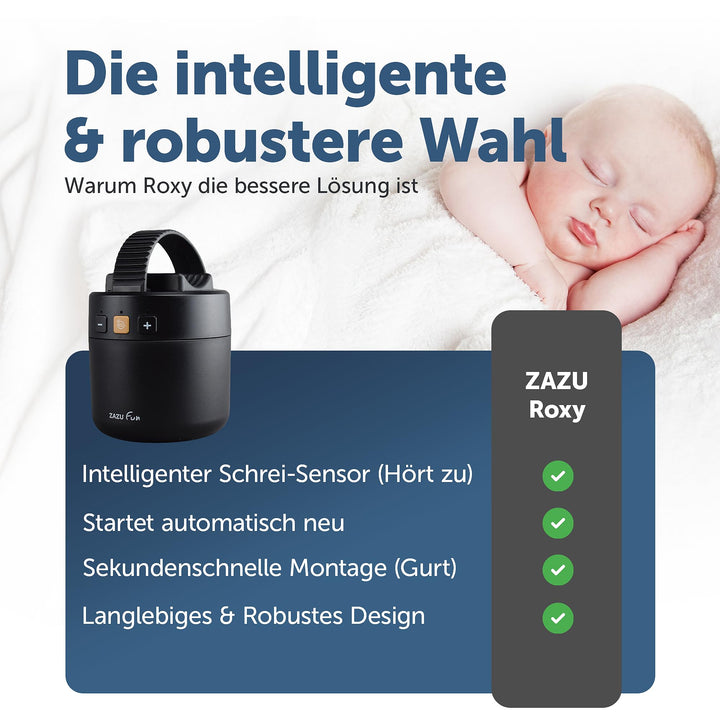 Kinderwagen-Schaukler elektrisch mit Geräuschsensor 5 Stufen USB-C - Bild 6