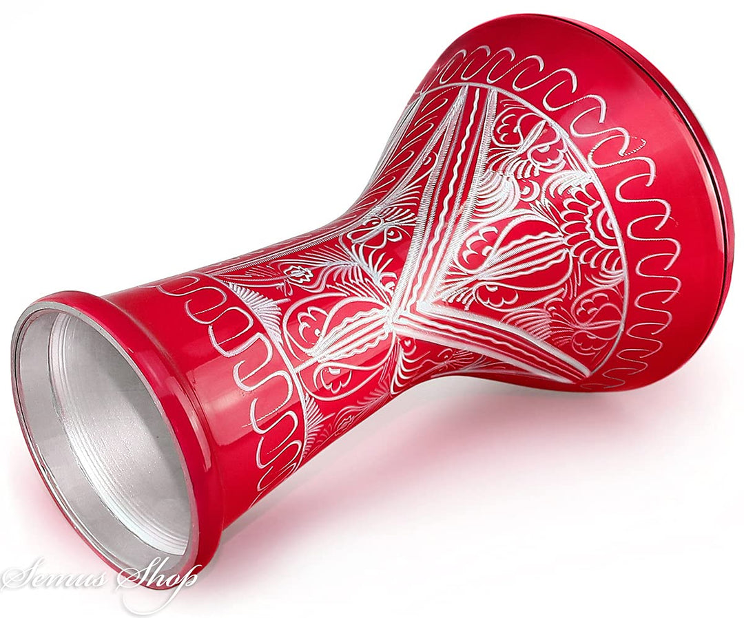 Darbuka Profi Aluguss handgraviert 22 cm Fell Bauchtanz - Bild 3