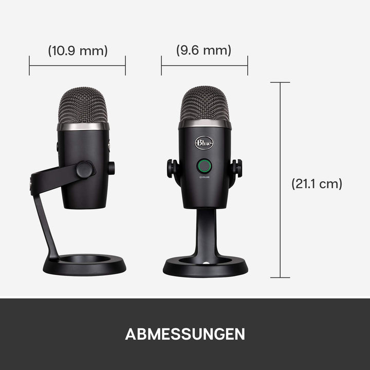 USB-Mikrofon 24-Bit mit 2 Kapseln für Streaming &amp; Podcast - Bild 3