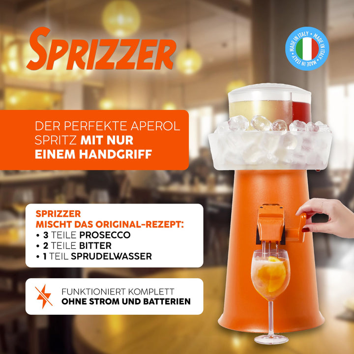 Spritz-Dispenser manuell mit Eisbehälter 3 Liter für Aperitif - Bild 2