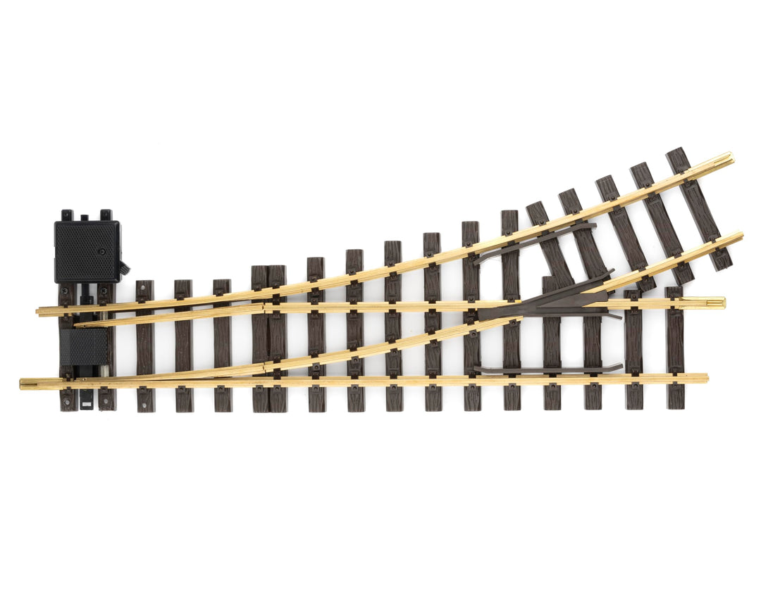 Handweiche Links R3 22,5° Spur G Messing für Gartenbahn