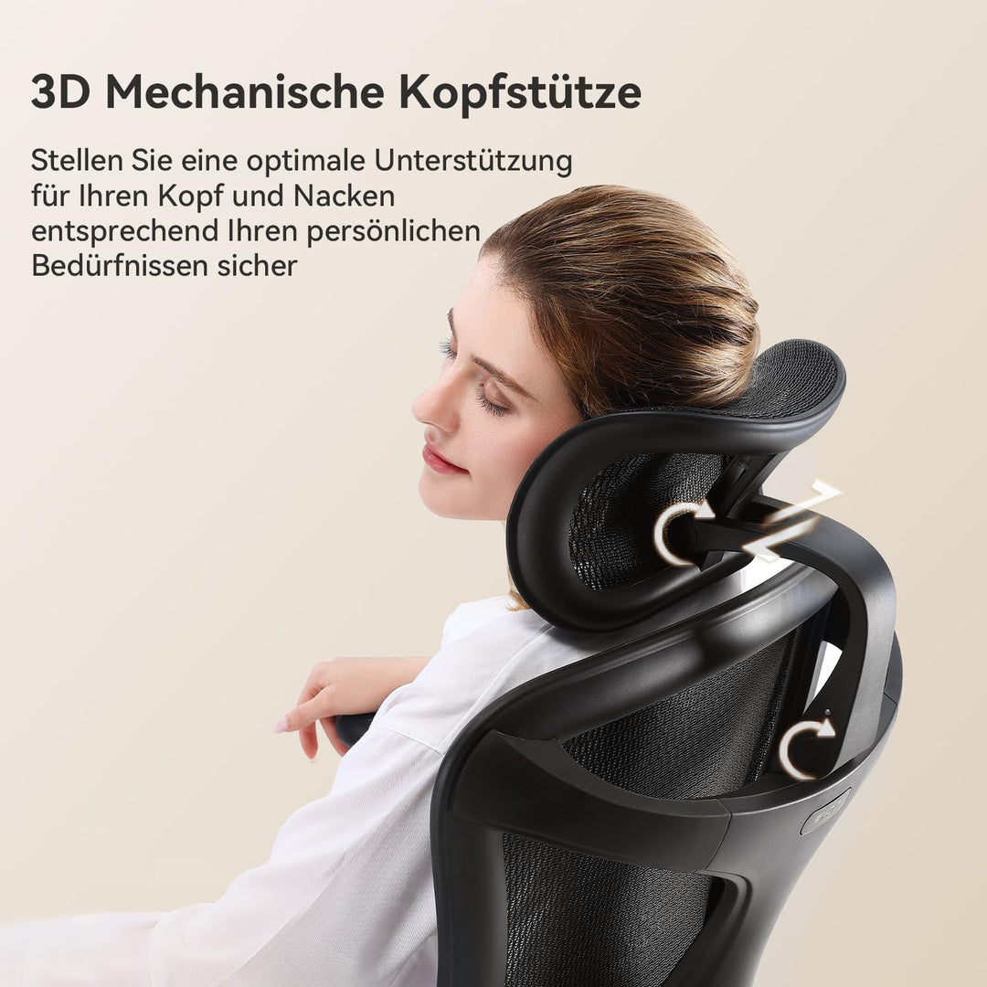Ergonomischer Bürostuhl Netz mit dynamischer Lendenstütze bis 150 kg - Bild 6