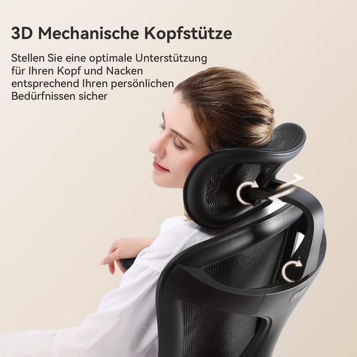 Ergonomischer Bürostuhl Netz mit dynamischer Lendenstütze bis 150 kg - Bild 6