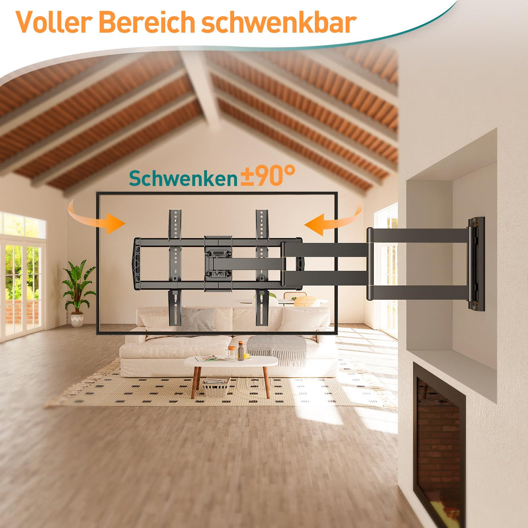 TV Wandhalterung schwenkbar 962mm Arm für 42-75 Zoll Fernseher - Bild 4