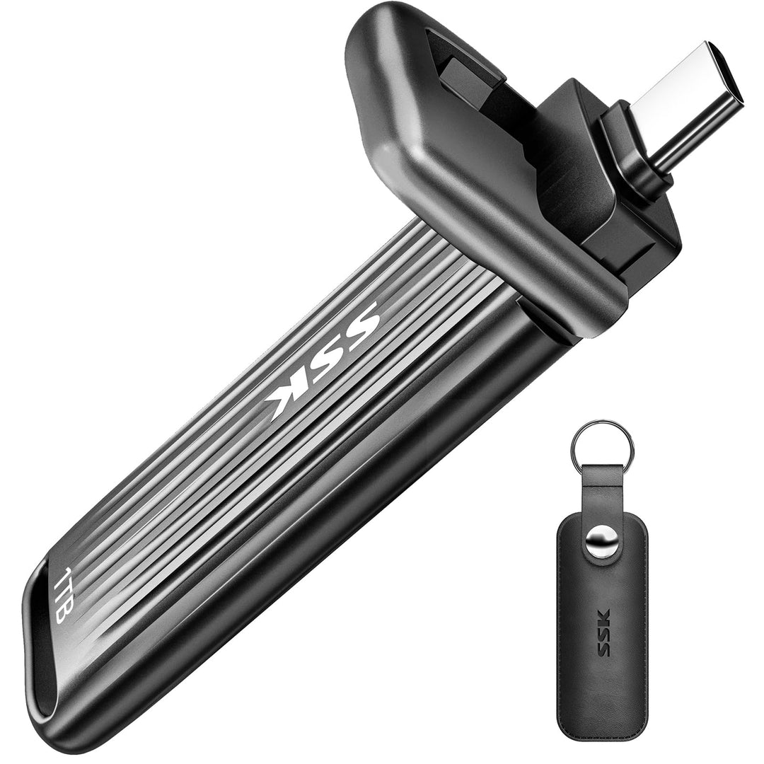 Externe SSD USB-C 1TB NVMe bis 2000 MB/s für Mac und PC