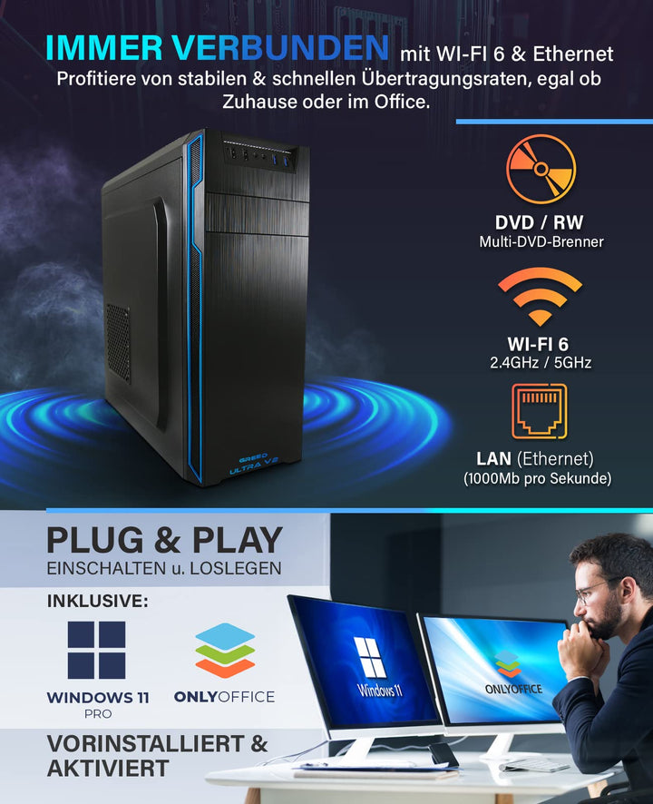 Desktop-PC Intel Core i7-12700 16GB RAM 1TB SSD+1TB HDD Win 11 Pro - Bild 5