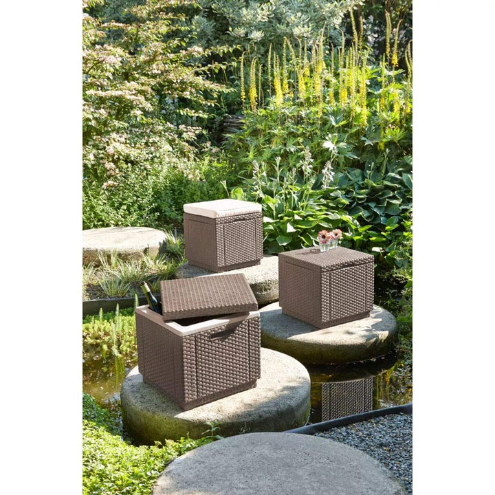 Kühlbox Beistelltisch Rattanoptik 40 L für Garten &amp; Terrasse - Bild 6