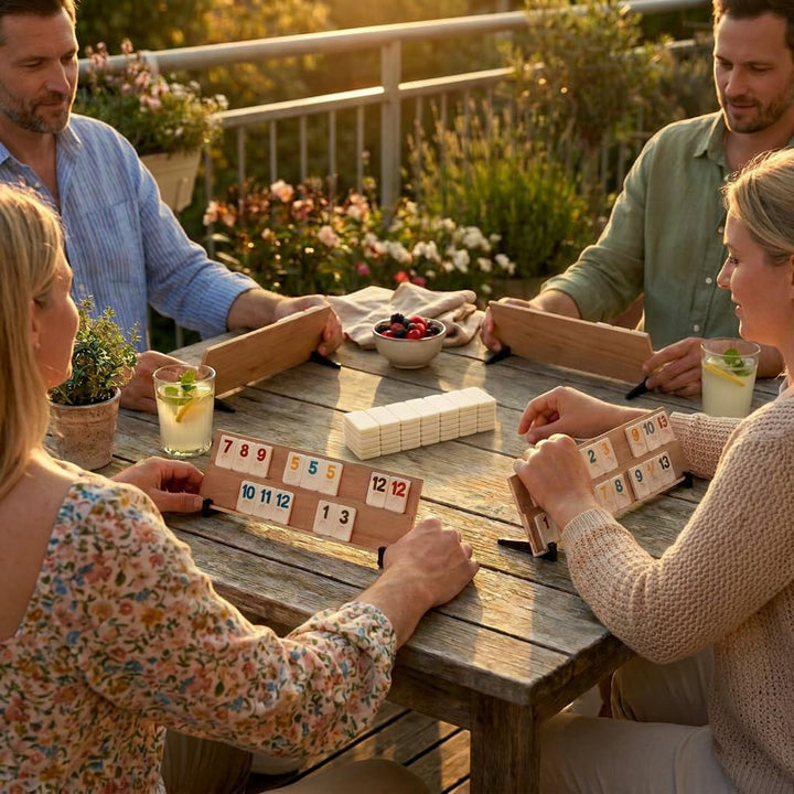 Rummy Holzspiel massives Buchenholz für 4 Spieler - Bild 9