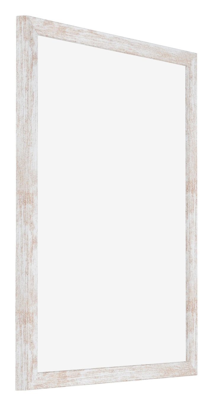 Bilderrahmen 40x55 cm White Wash MDF entspiegeltes Kunststoffglas - Bild 2
