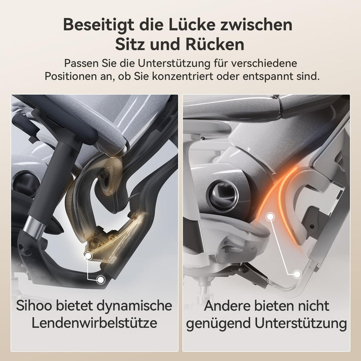 Ergonomischer Bürostuhl Netz mit dynamischer Lendenstütze bis 150 kg - Bild 11