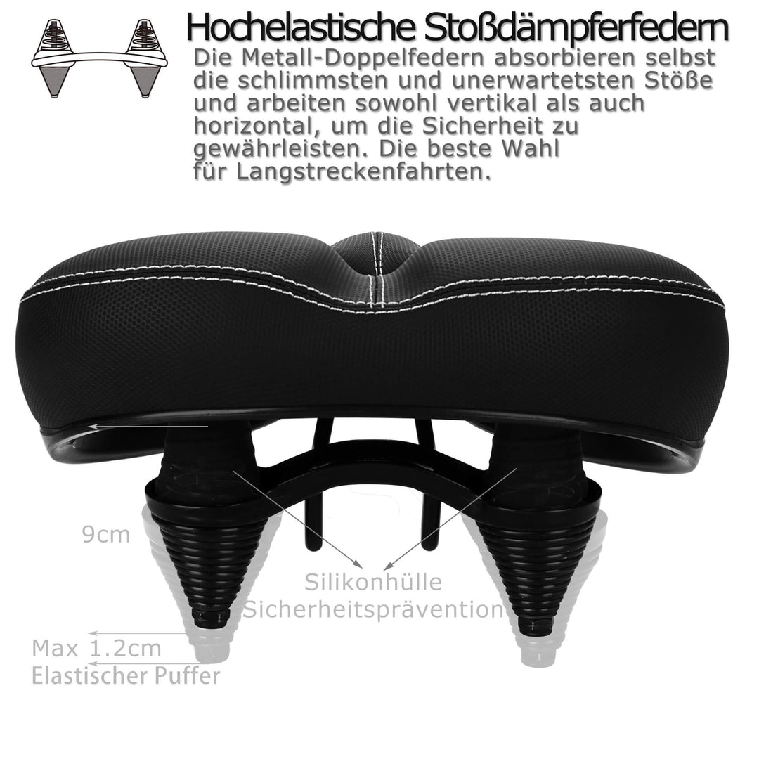 Fahrradsattel Extra Breit mit Memory-Foam für MTB, E-Bike &amp; Heimtrainer - Bild 5