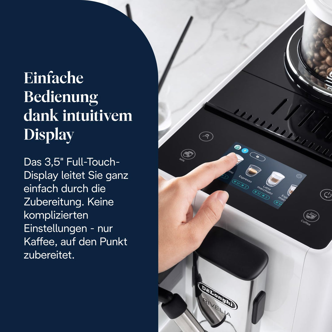 Kaffeevollautomat 16 Spezialitäten Touch-Display Weiss mit Milchschaum - Bild 8