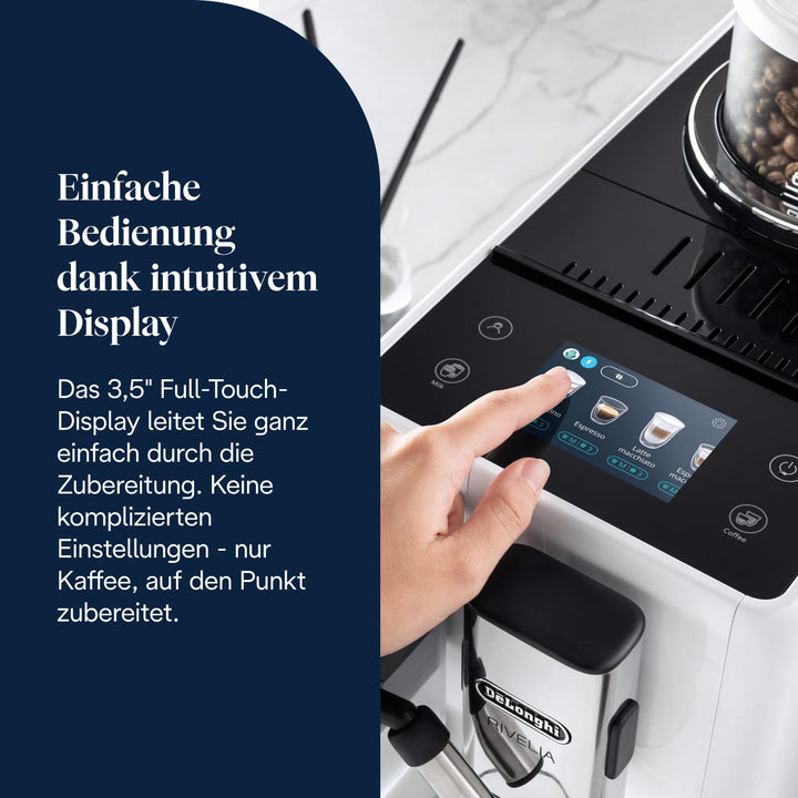 Kaffeevollautomat 16 Spezialitäten Touch-Display Weiss mit Milchschaum - Bild 8