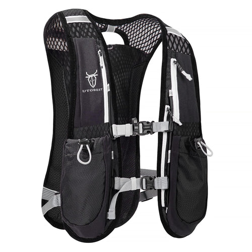 Laufweste Trinkrucksack 5L mit 7 Taschen für Trail Running