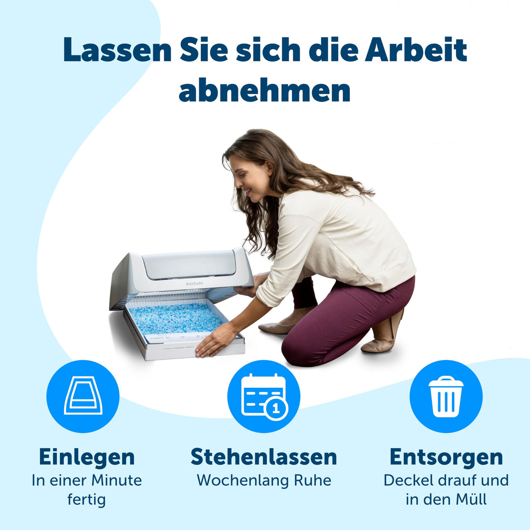 Katzenklo Ersatzschale Silikat-Kristallstreu 3er-Pack für Selbstreiniger - Bild 3