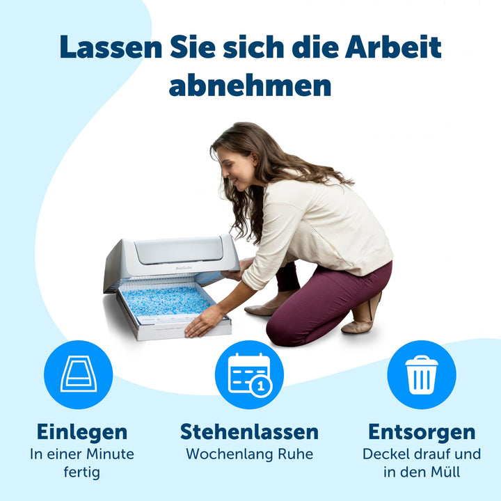 Katzenklo Ersatzschale Silikat-Kristallstreu 3er-Pack für Selbstreiniger - Bild 3