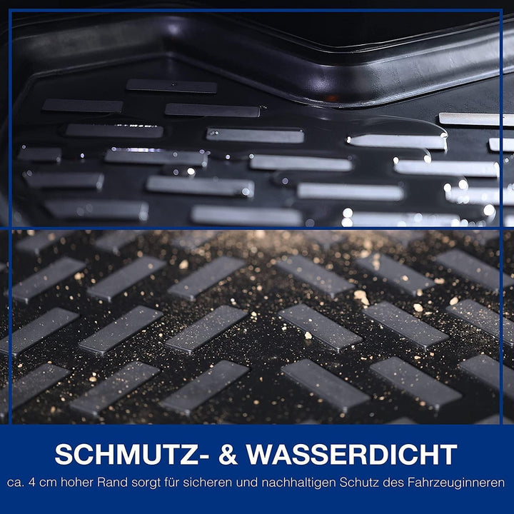 Gummimatten &amp; Kofferraumwanne Set Skoda Kodiaq 2016–2024 TPE 5cm Rand - Bild 5