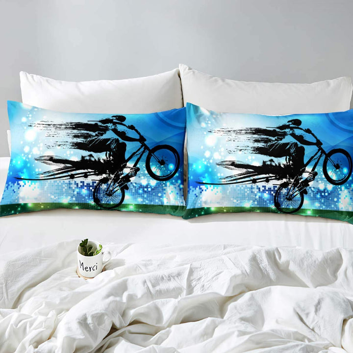 Bettwäsche-Set Dirt Bike BMX Motiv Mikrofaser 135x200 cm Kinder - Bild 5