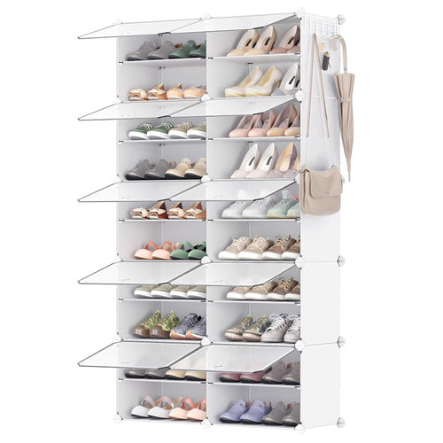 Schuhschrank 10 Fächer mit Türen für 40 Paar Schuhe