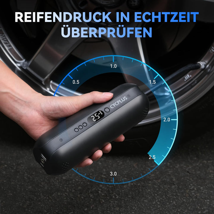 Elektrische Luftpumpe DC/AC 2-in-1 bis 150 PSI für Auto und Fahrrad - Bild 5