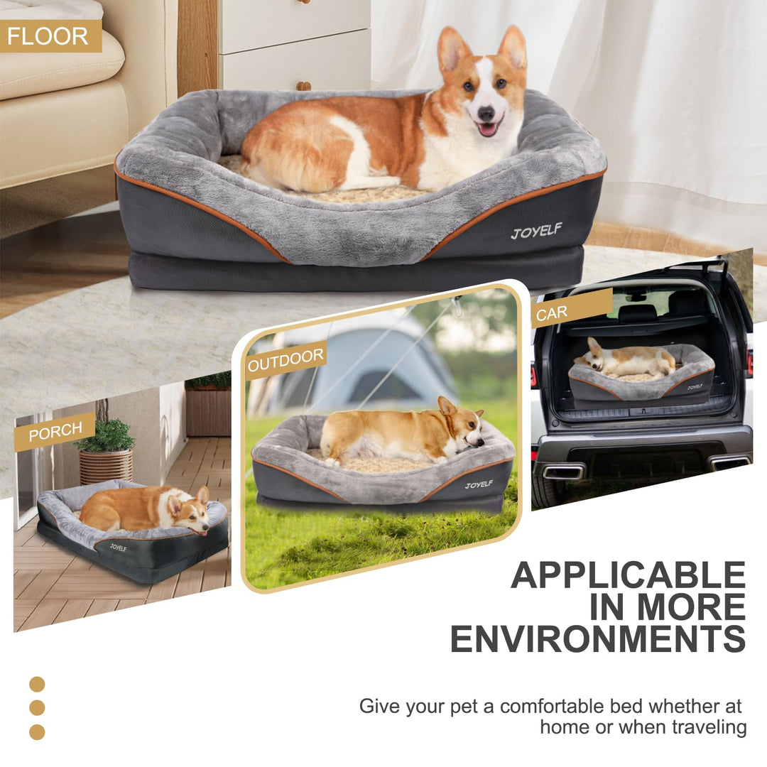 Orthopädisches Hundebett Memory Foam XXL mit waschbarem Bezug - Bild 6