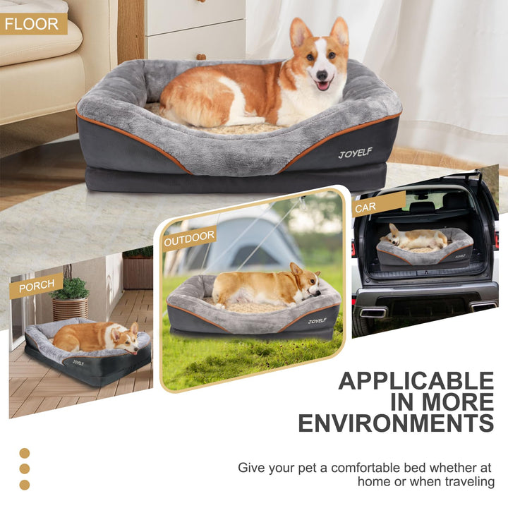 Orthopädisches Hundebett Memory Foam XXL mit waschbarem Bezug - Bild 6