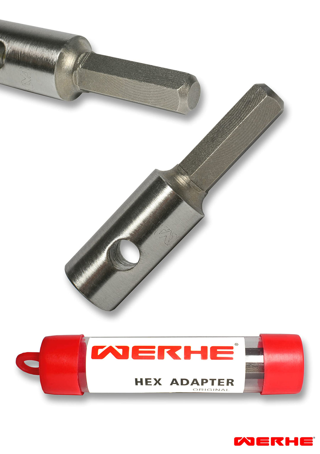 Erdbohrer 80 mm Hartmetallspitze Doppelspiral mit Hex-Adapter - Bild 3