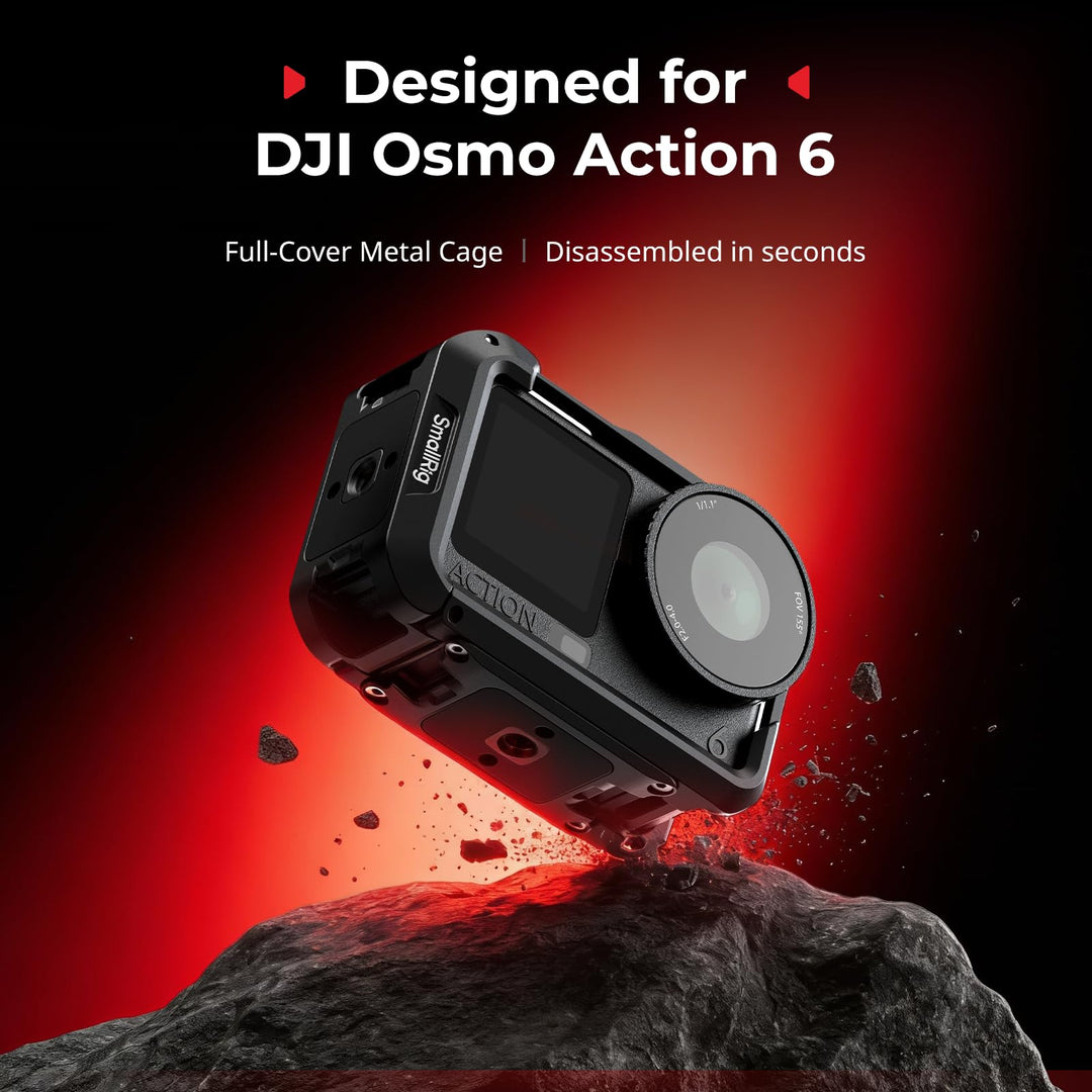 Kamera Cage Aluminiumlegierung für DJI Osmo Action 6, 68g - Bild 2