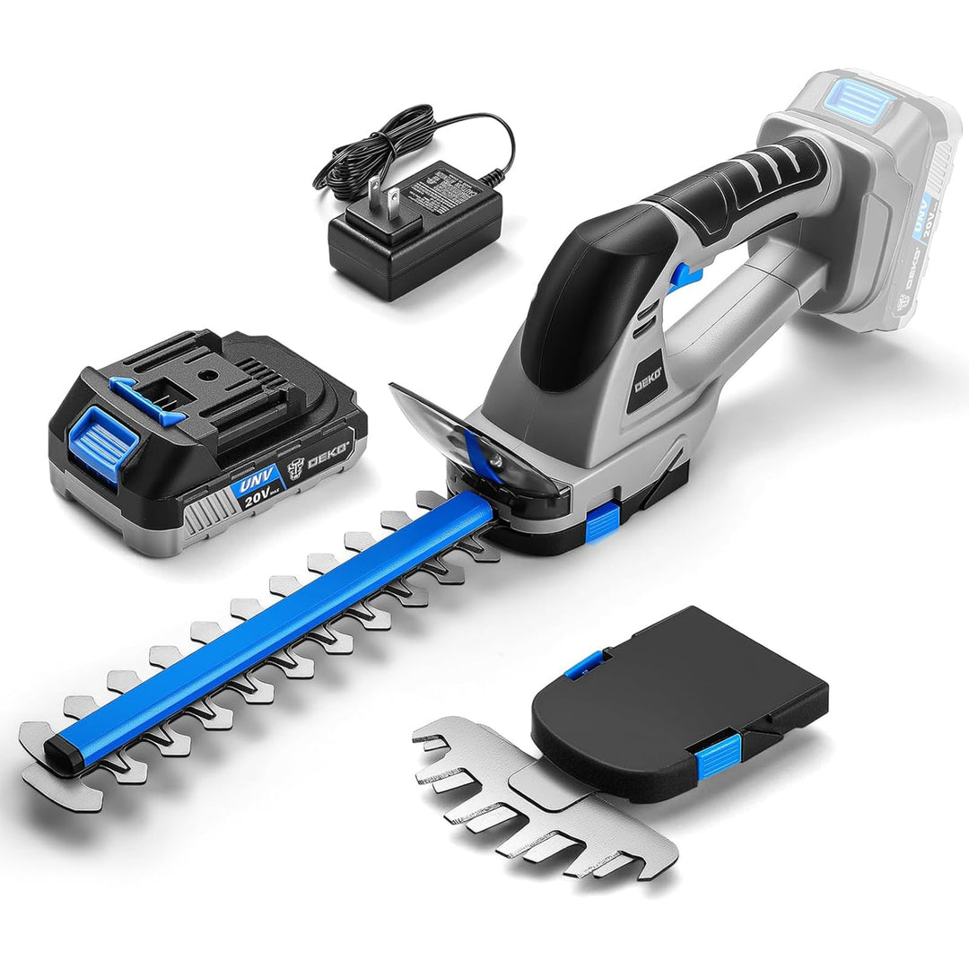 Akku-Heckenschere 2-in-1 20V mit Kurz- und Langklinge für Garten