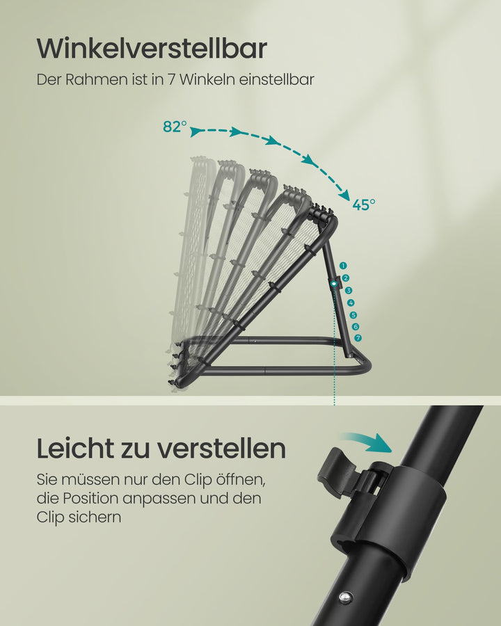 Fussball-Rebounder klappbar Stahl 7 Winkel für Garten und Park - Bild 5