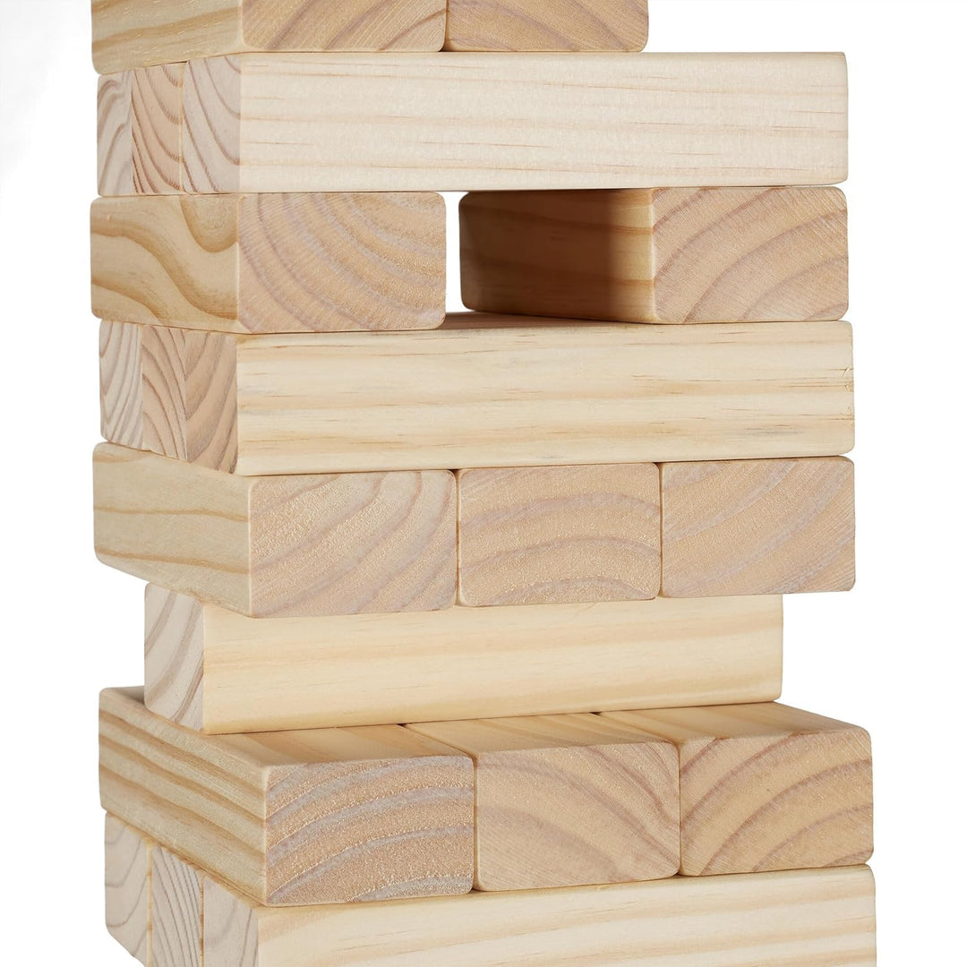 Riesenwackelturm Holz 54 Blöcke Jumbo Stapelspiel Indoor &amp; Outdoor - Bild 5