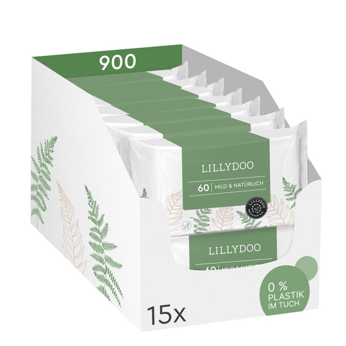 Baby Feuchttücher parfümfrei Bio Aloe Vera 900 Stück Vorratspack