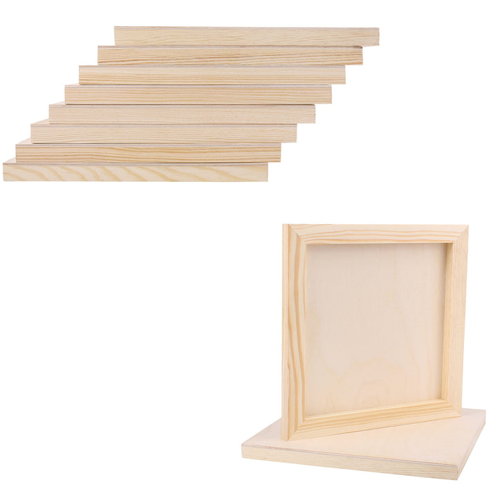 Holzleinwand zum Bemalen 20x20 cm Buche 8er-Set Malunterlage - Bild 8