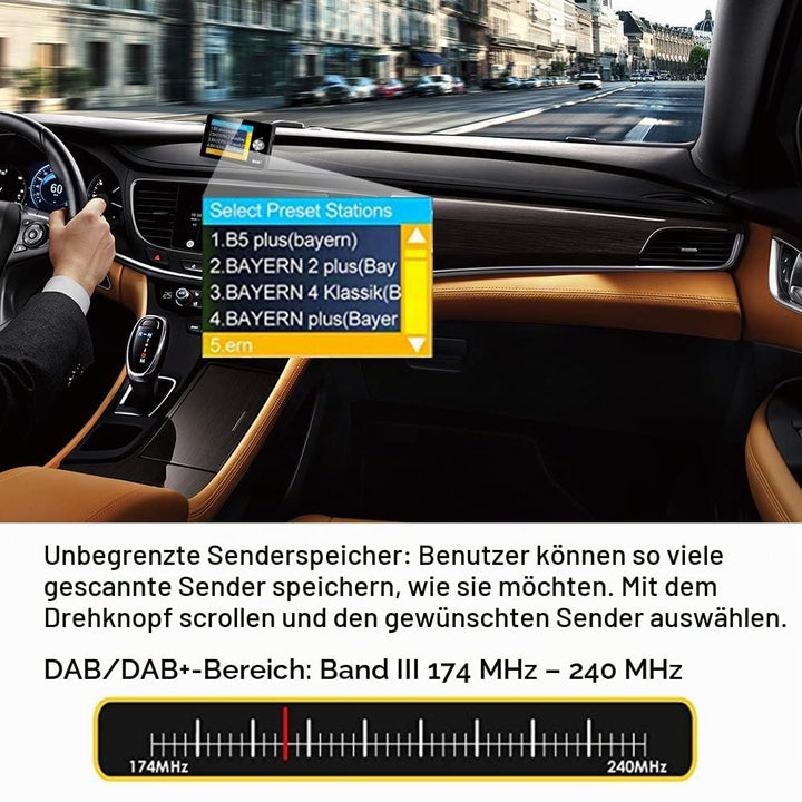 DAB+ Adapter Autoradio mit 2,8" LCD Display Bluetooth FM-Sender - Bild 6