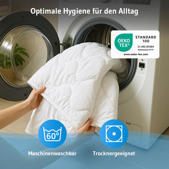 Sommerdecke 135x200 cm leicht 130 g/m² waschbar 60°C OEKO-TEX - Bild 5