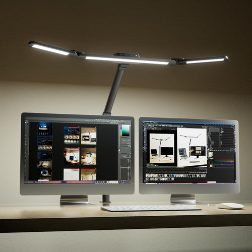 Schreibtischlampe Klemme 22W Vollspektrum 3000-5700K Doppelmonitor