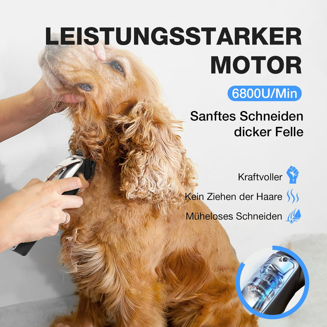 Hundeschermaschine leise 55dB Keramikklinge USB-C für dickes Fell - Bild 5