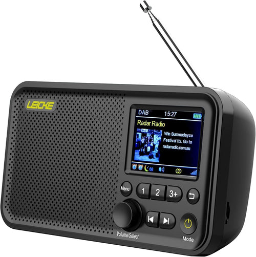 DAB+ Radio tragbar mit Bluetooth 5.0, 4000mAh Akku, 2,4" Display