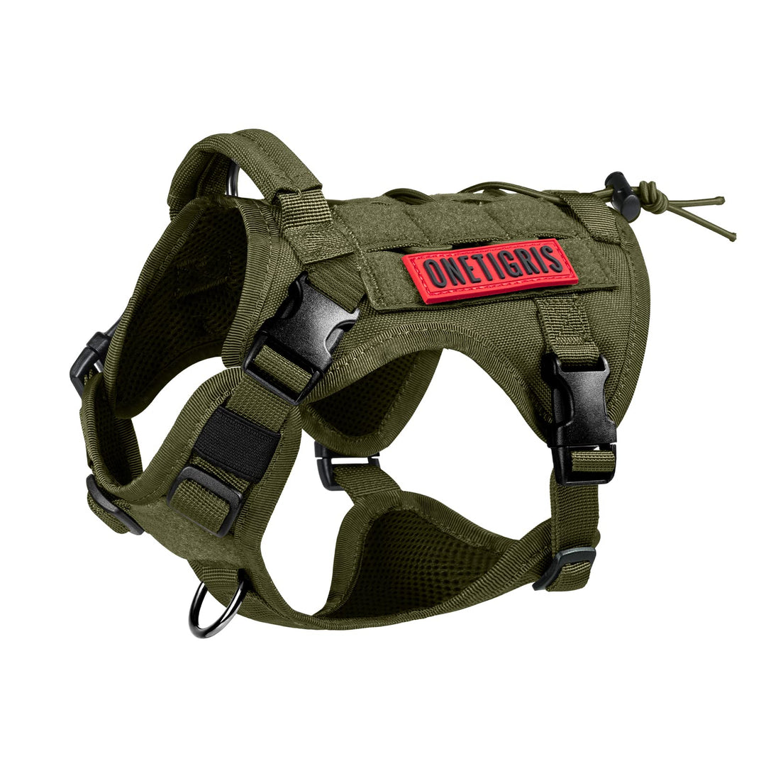Taktisches Hundegeschirr MOLLE 1000D Nylon Grösse M Ranger Grün