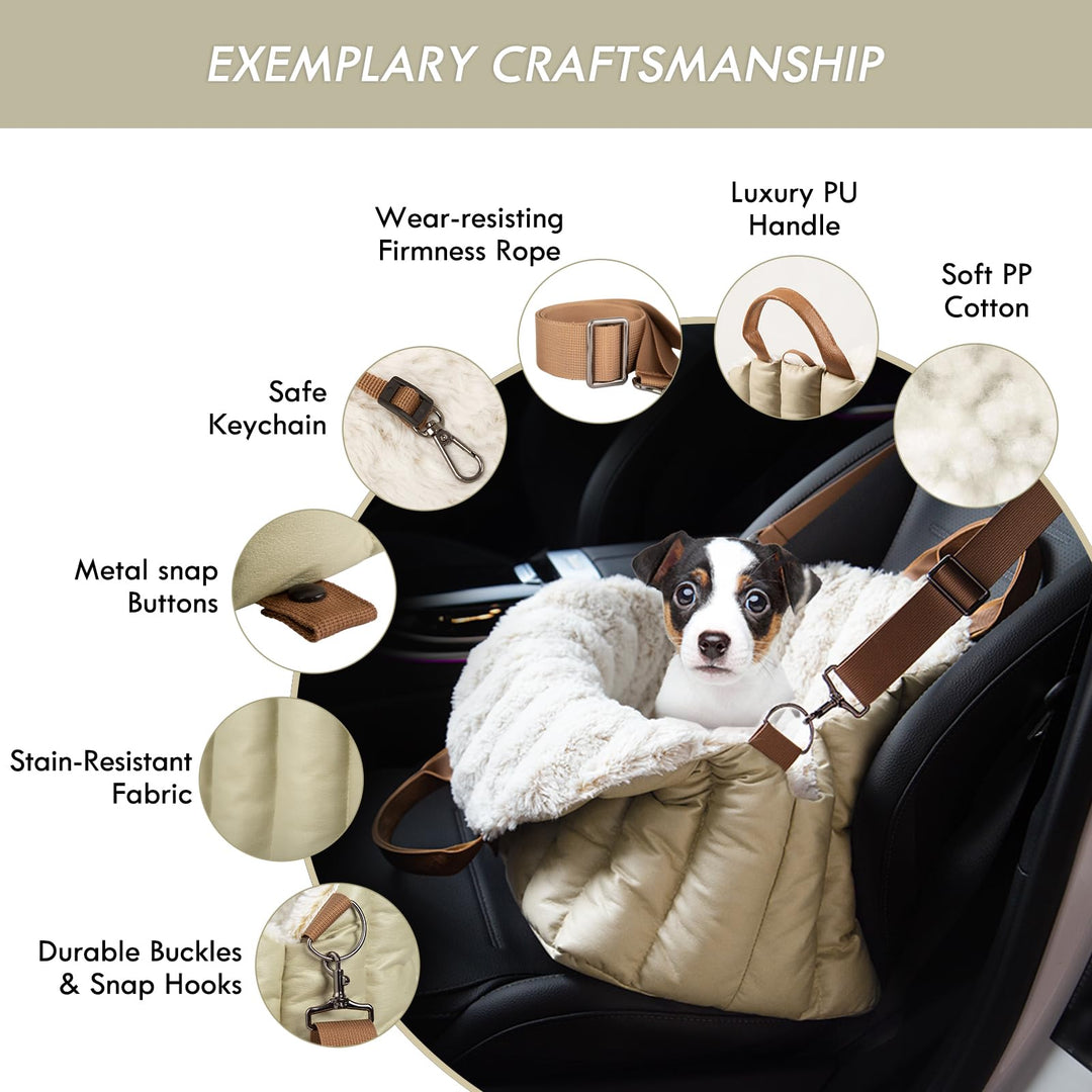 Hundetasche 3-in-1 Fleece als Autositz Bett und Tragetasche bis 4,5 kg - Bild 5