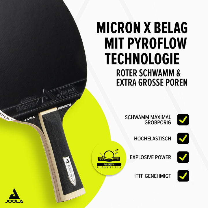 Tischtennisschläger Carbon ZYRAMID-Faser MICRON X Belag Angriffsspiel - Bild 3