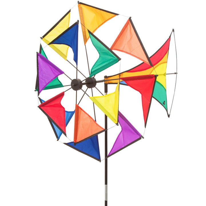 Windrad Garten Illusion Rainbow Ripstop-Polyester mit Standstab